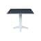 International Concepts 36 in. Solid Wood Square Dual Drop Leaf Dining Table with 4 Chairs in White/Heather Gray K05-36SDP-C613-4 - alternate 2